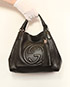 Soho Leather Top Handle Bag, &pound;420, Handbags, Black, Leather, Front view